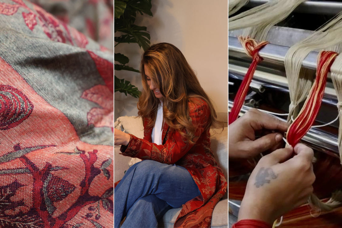 Cappotto Delhi Anirav Brand: L’incontro tra Cashmere e Seta di bambù con disegni unici