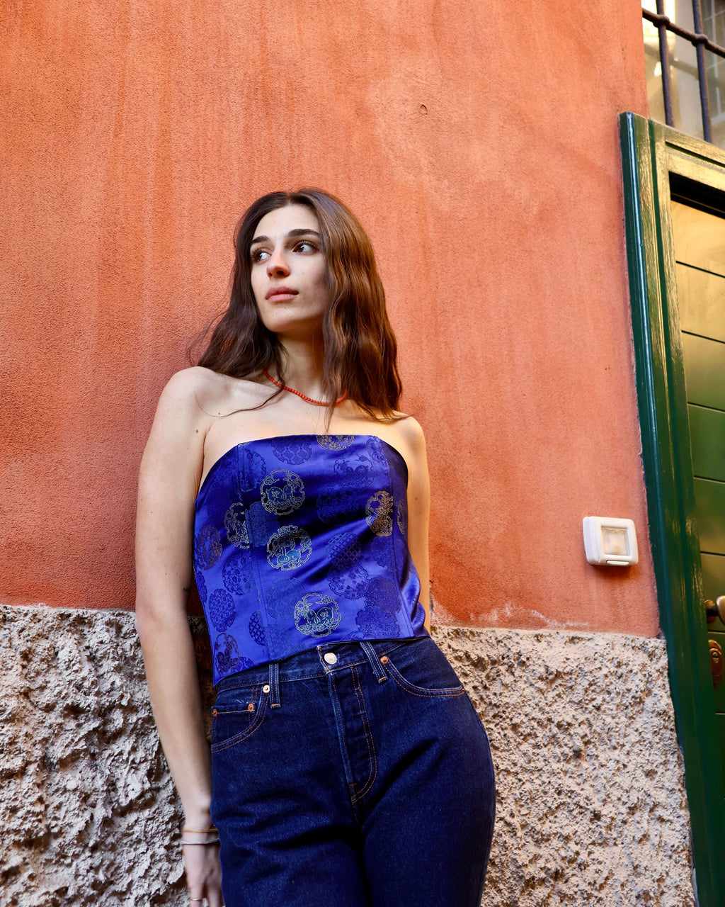 corsetto donna pezzo unico tessuto ricercato