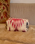 trousse trucco cotone ikat pattern geometrico