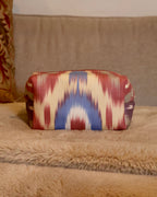 beauty case in cotone ikat artigianale
