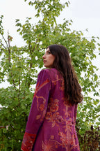 cappotto delhi viola Anirav brand artigianale cashmere e seta 
