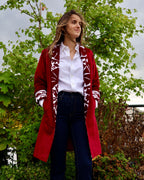 cappotto Jaipur bordeaux velluto di seta ricamo suzani anirav brand