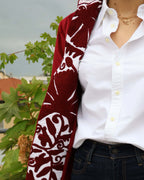 cappotto Jaipur bordeaux velluto di seta ricamo suzani anirav brand