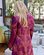 cappotto delhi viola Anirav brand artigianale cashmere e seta 