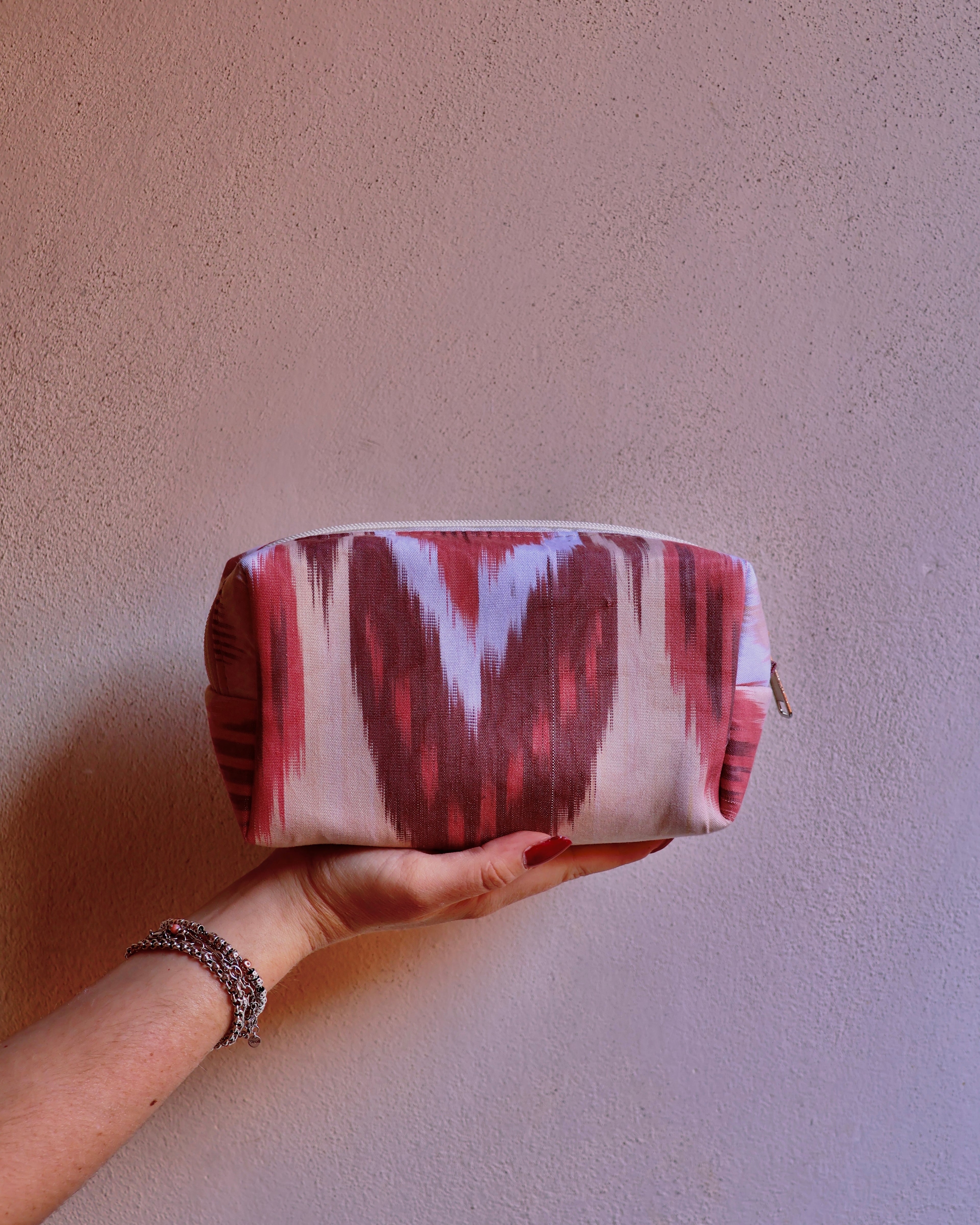 pochette viaggio donna cotone ikat