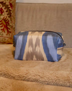 chiusura zip beauty case tessuto ikat