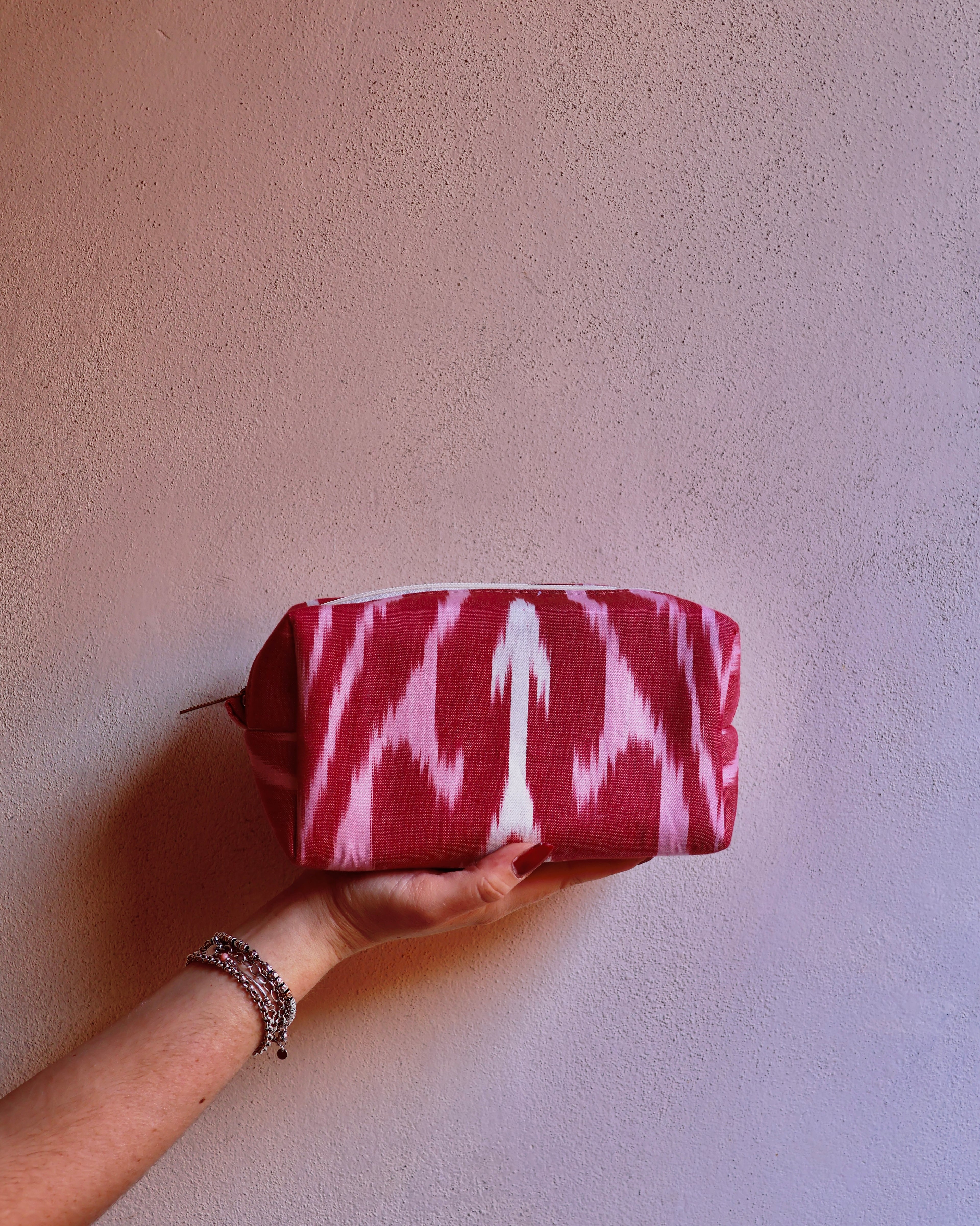 pochette viaggio donna cotone ikat
