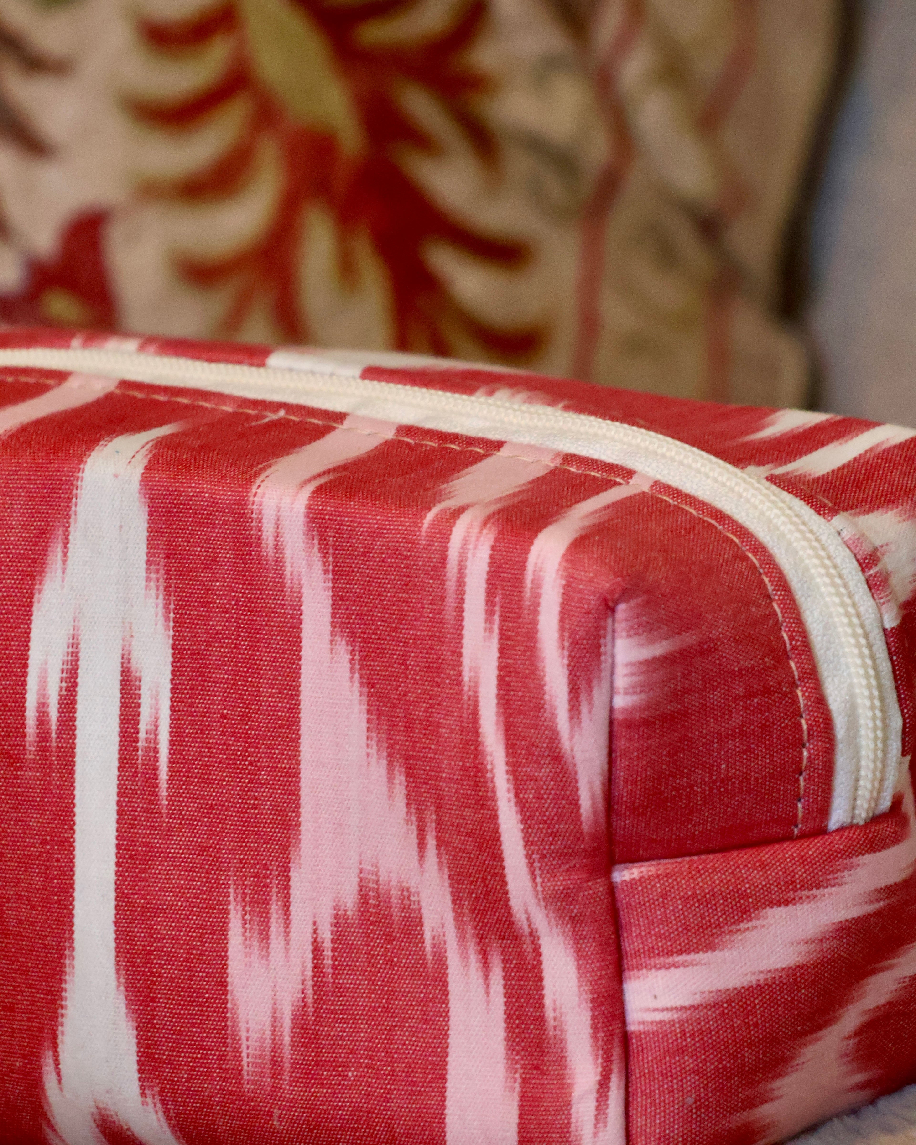 trousse trucco donna in tessuto ikat