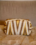 trousse trucco donna in tessuto ikat