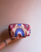 beauty case artigianale tessuto ikat Uzbekistan